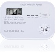 Grundig Détecteur de CO Grundig - Détecteur de monoxyde de carbone très sensible - Écran LCD - Capteur 10 ans - Blanc