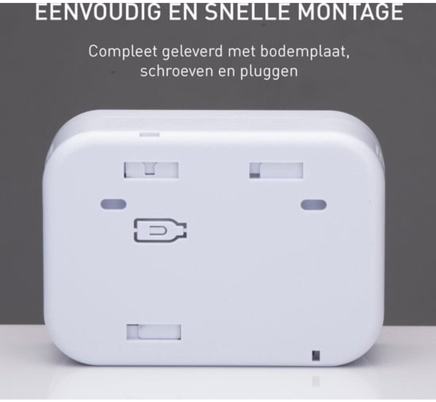 Détecteur de CO Grundig - Détecteur de monoxyde de carbone très sensible - Écran LCD - Capteur 10 ans - Blanc