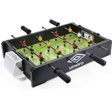 Umbro Umbro Table Soccer - Modèle de table - avec 12 joueurs - 2 mini ballons de football inclus - Jeu de football de table - Noir
