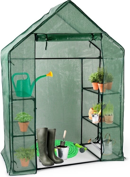 Kinzo Garden - Serre en plastique - Serre à étages - 143 x 73 x 195 - Vert
