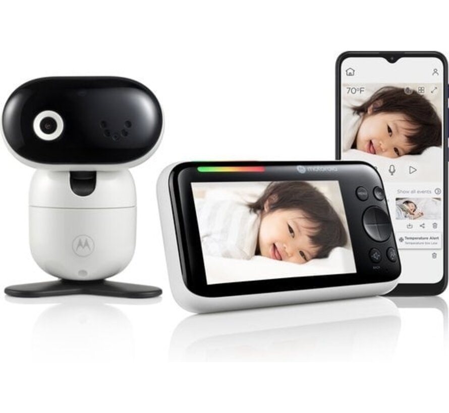 Motorola Nursery PIP1610 HD Connected - Babyphone Wifi avec caméra et surveillance 24/7 Full HD avec application - Vision nocturne, contrôle à distance, température