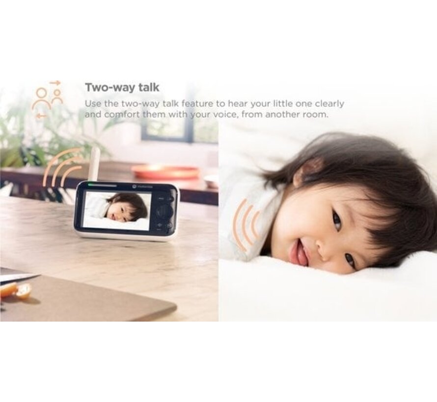 Motorola Nursery PIP1610 HD Connected - Babyphone Wifi avec caméra et surveillance 24/7 Full HD avec application - Vision nocturne, contrôle à distance, température