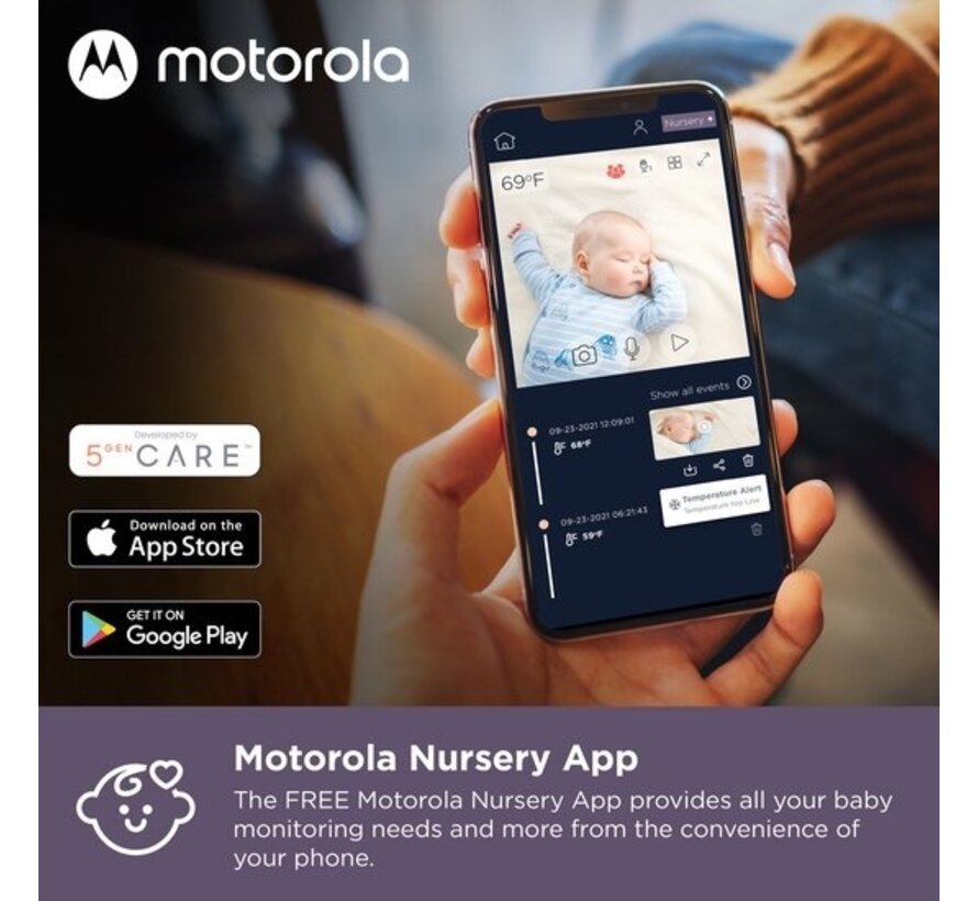 Motorola Baby monitor VM65X Connect - Baby monitor avec caméra WiFi 2.4 GHz