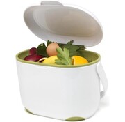 Brender Compost Caddy-GFT poubelle - 24x18x17cm - Blanc/Vert