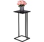 Arti Casa Table d'appoint - Métal et MDF - 75 x 33 x 33 CM - Table de chevet - Table à plantes - Table à ordinateur portable - Look industriel - Noir