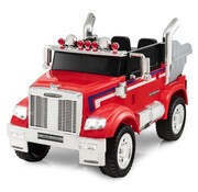 Coast Coast Tracteur électrique pour enfants Optimus Prime Mulden benne basculante pour enfants 106,5 x 63,5 x 70 cm rouge