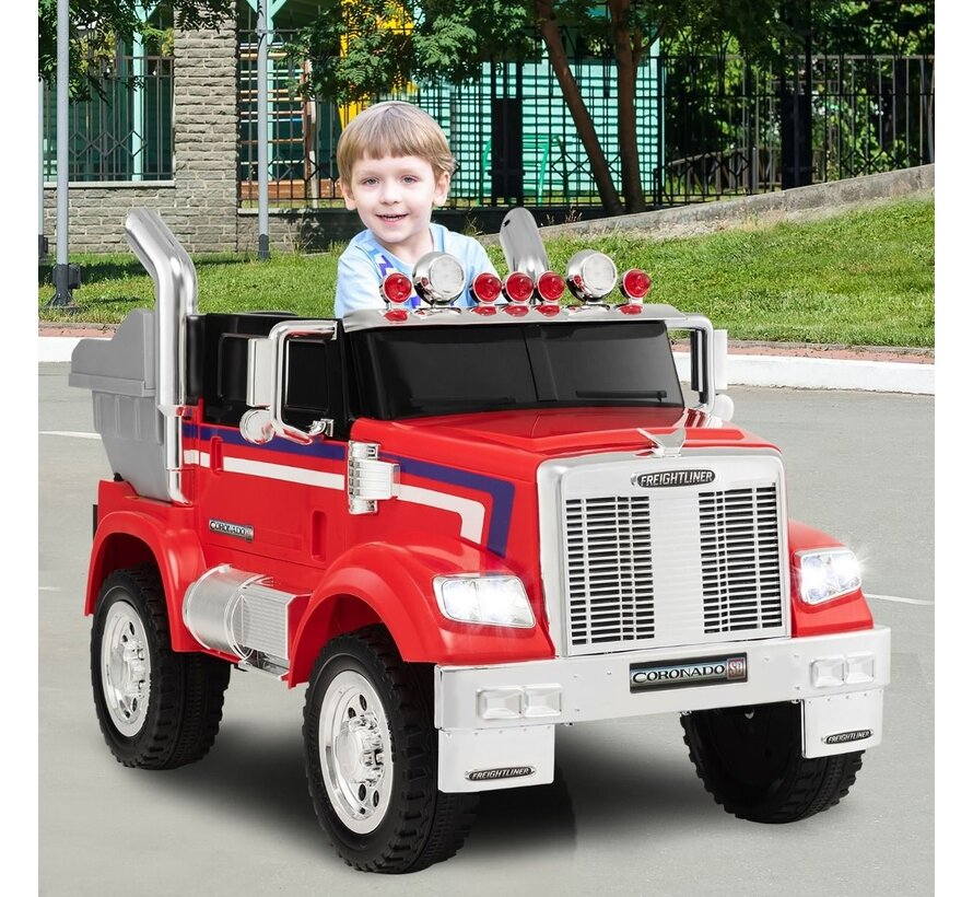 Coast Tracteur électrique pour enfants Optimus Prime Mulden benne basculante pour enfants 106,5 x 63,5 x 70 cm rouge