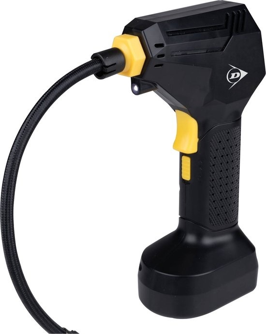 Compresseur d'air numérique Dunlop - Pompe à pneus - 12V - Affichage numérique - Max. 150PSI/ 10 Bar - Sac de rangement et 2 aiguilles inclus - Pneus de voiture et articles de gonflage