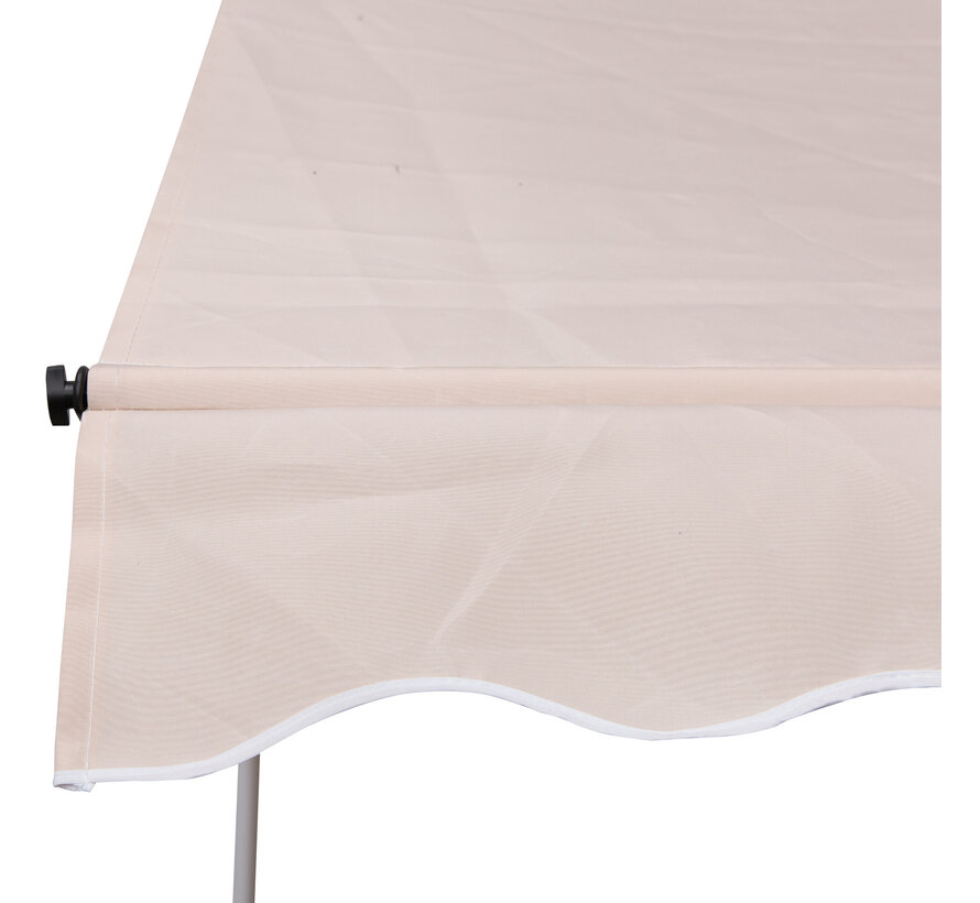 Sunny awning store à bras articulé manivelle balcon aluminium 2 x 1,5 m beige