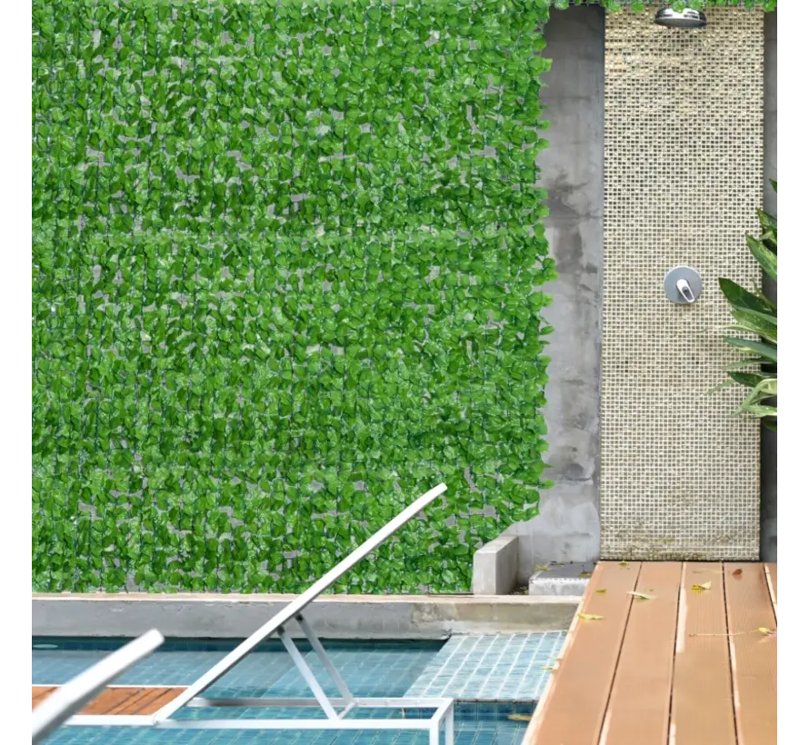 Outsunny Haie artificielle décoration murale haie d'intimité plantes haie vert clair