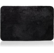 Witts WITTS Tapis de bain - Tapis de luxe - 60x90cm - Haute qualité - Noir - Tapis de douche - Tapis de bain