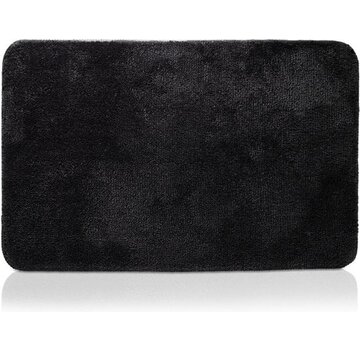 Witts WITTS Tapis de bain - Tapis de luxe - 60x90cm - Haute qualité - Noir - Tapis de douche - Tapis de bain