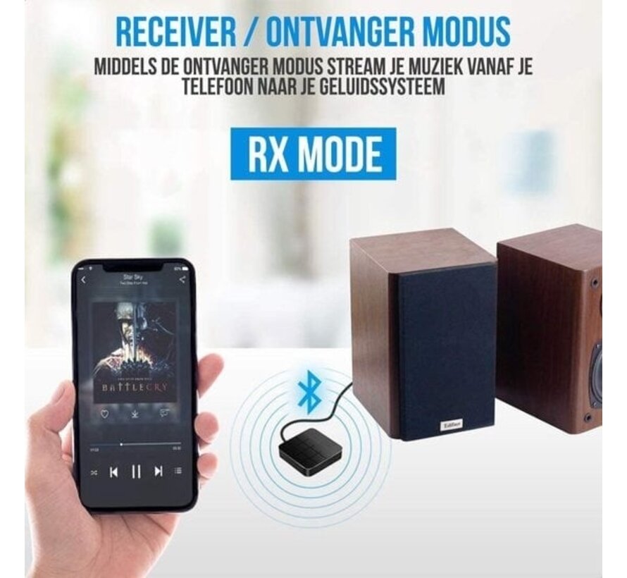Strex Bluetooth Transmitter & Receiver 2 in 1 - BT 5.0 - 3.5MM AUX / RCA - Émetteur Bluetooth - Récepteur Bluetooth - Émetteur Bluetooth - Récepteur Bluetooth