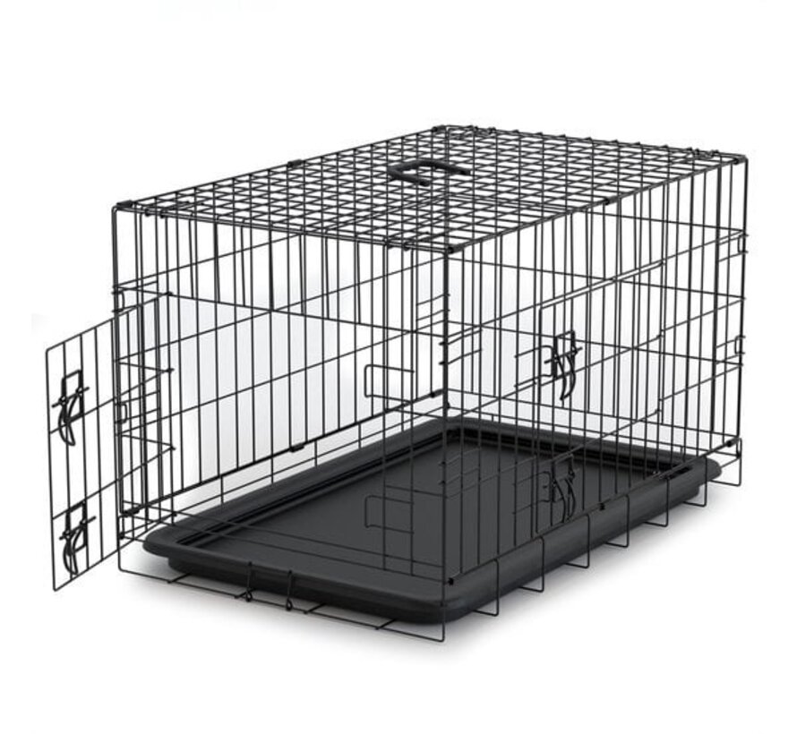 Avalo Banc pour chien XXS - Banc pour chien - Cage pliable - 2 portes - 50x30x35 CM