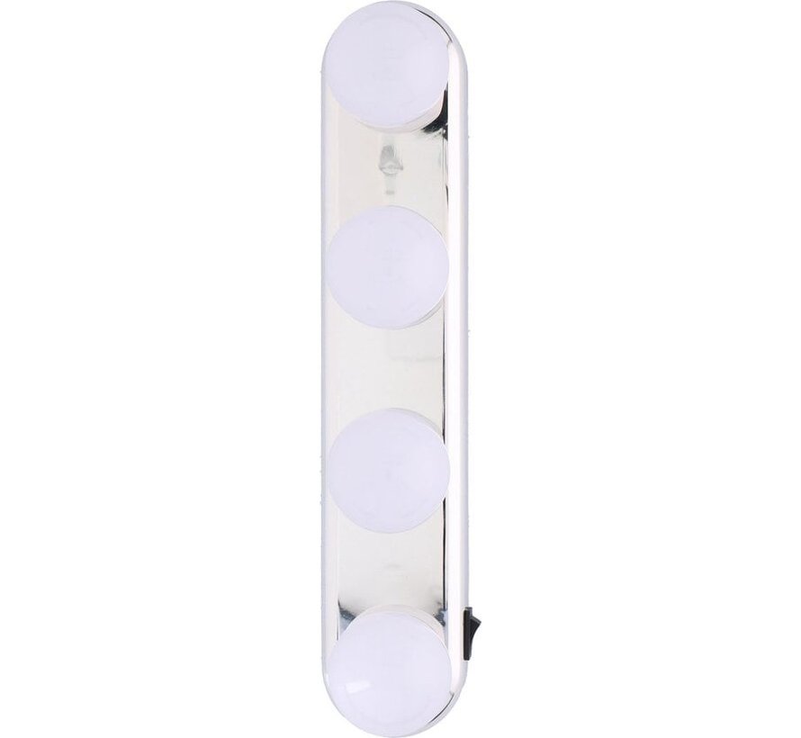 Applique murale - Hollywood Mirror Light - 4x LED Bright White - Sans fil