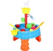 Eddy Toys Eddy Toys Table à sable et à eau - Plateau, râteau, pelle, arrosoir, 5 formes - Jouets d'extérieur - 58.5 cm