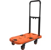 Black+Decker BLACK+DECKER Chariot de transport pliable - Chariot à plate-forme - Max. 90 KG - Réglable en hauteur - 61.4 x 37x3 x 89.4 CM - Orange