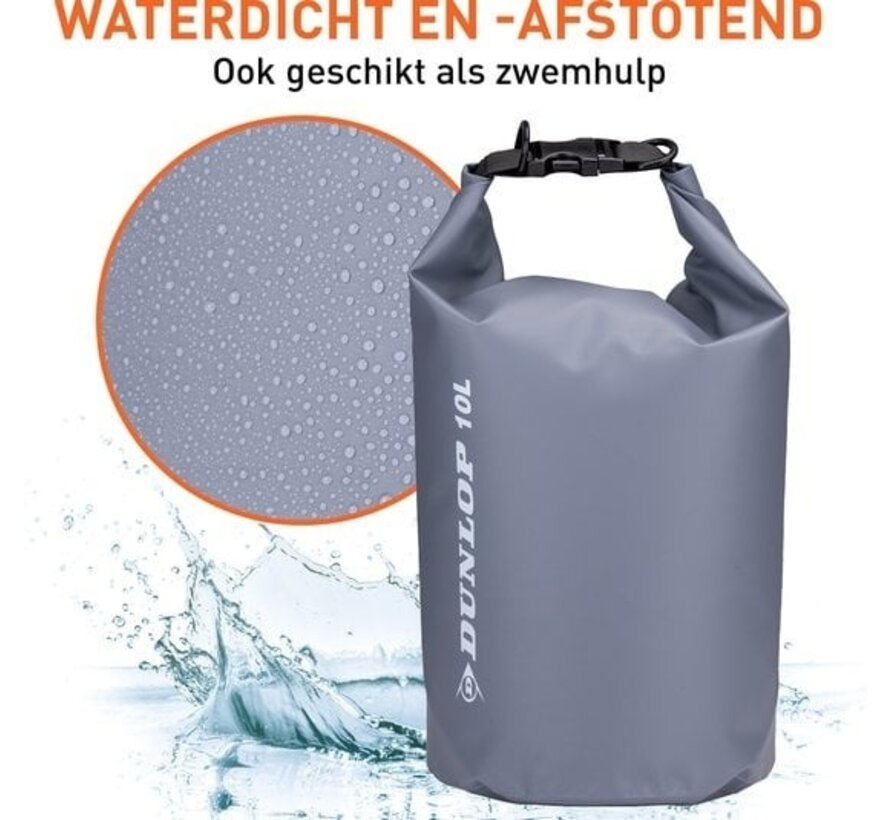 Dunlop Drybag 10 Liter - Sac étanche - Gris