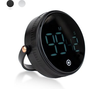 Nimma® Nimma® Cook timer - Horloge de cuisine numérique - magnétique - avec minuterie et chronomètre - cadran - LED - noir