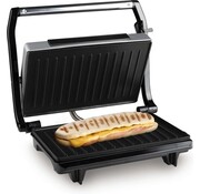 Alpina alpina Contact grill - Appareil à toasts - Revêtement antiadhésif - 700W - inox/noir