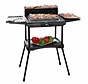 Barbecue électrique/grill - Excellent  electrics - deux tables d'appoint, grille chauffante, plateau supplémentaire - 2000 W - Noir