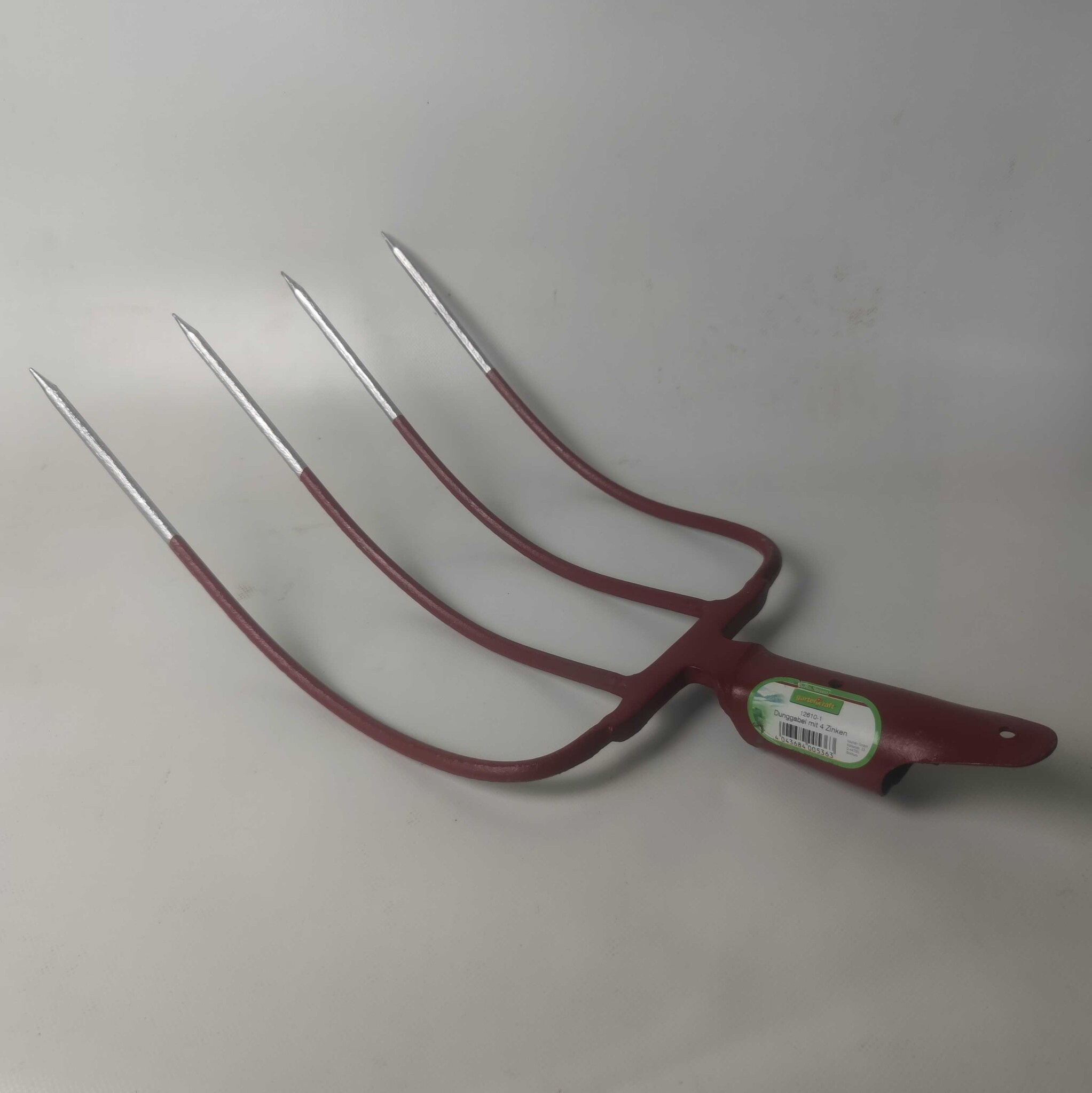 Fourche à fumier Gartenkraft sans manche à 4 dents - Longueur 135 cm - Longueur des dents 31 cm