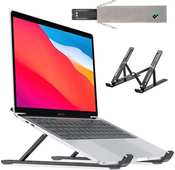 Lurk LURK® Laptop Stand - Support pour ordinateur portable en aluminium - Réglable et pliable - Ergonomique - 6 angles de réglage