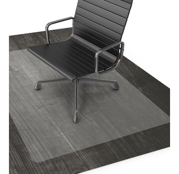 Goliving Goliving Protecteur de sol chaise de bureau - Tapis de chaise de bureau - PVC - Insonorisant - Pour sols durs - 90 x 120 cm - Transparent