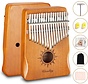 Jeu de kalimba - 17 notes - Avec livre de musique - Piano à pouces - Instrument de musique - Bois de bambou - Pour enfants et adultes