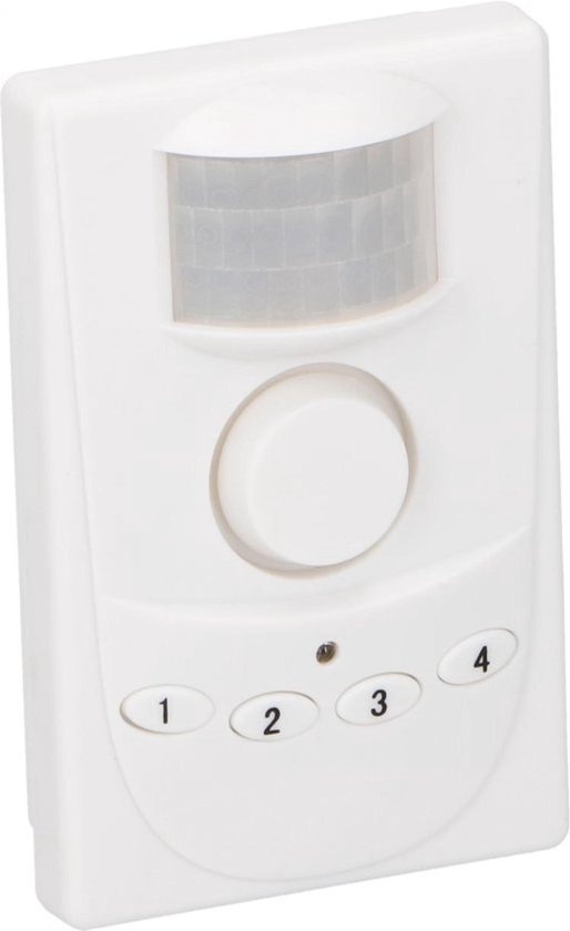 Grundig Détecteur de mouvement sans fil avec alarme - code à 4 chiffres - sirène de 100 dB - portée de 5 mètres