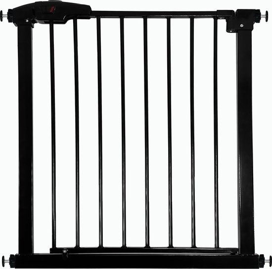Barrière d'escalier Barrière pour Enfants Goliving - Safety Extensible à Fermeture Facile- Metal - 78 to 93 cm - Black
