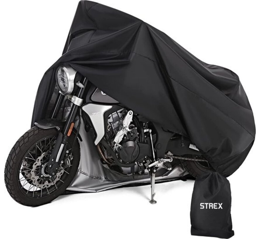 Strex Scooter Cover / Motorbike Cover Universal for all Scooters / Motors - Waterproof 300D Oxford - Suitable for Windshield - Scooter Cover - Motorbike Cover - Incl. Storage Bag