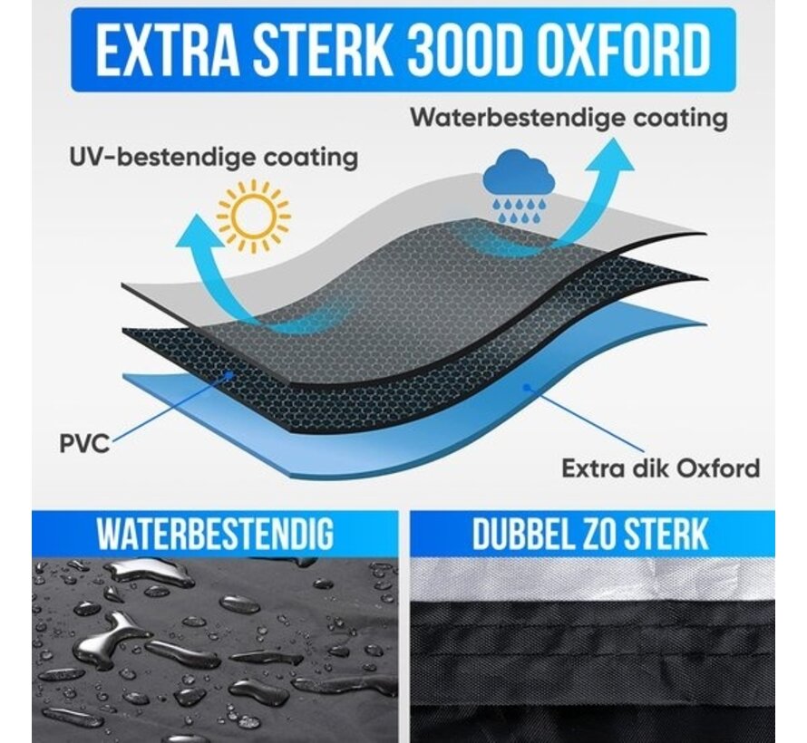 Strex Scooter Cover / Motorbike Cover Universal for all Scooters / Motors - Waterproof 300D Oxford - Suitable for Windshield - Scooter Cover - Motorbike Cover - Incl. Storage Bag