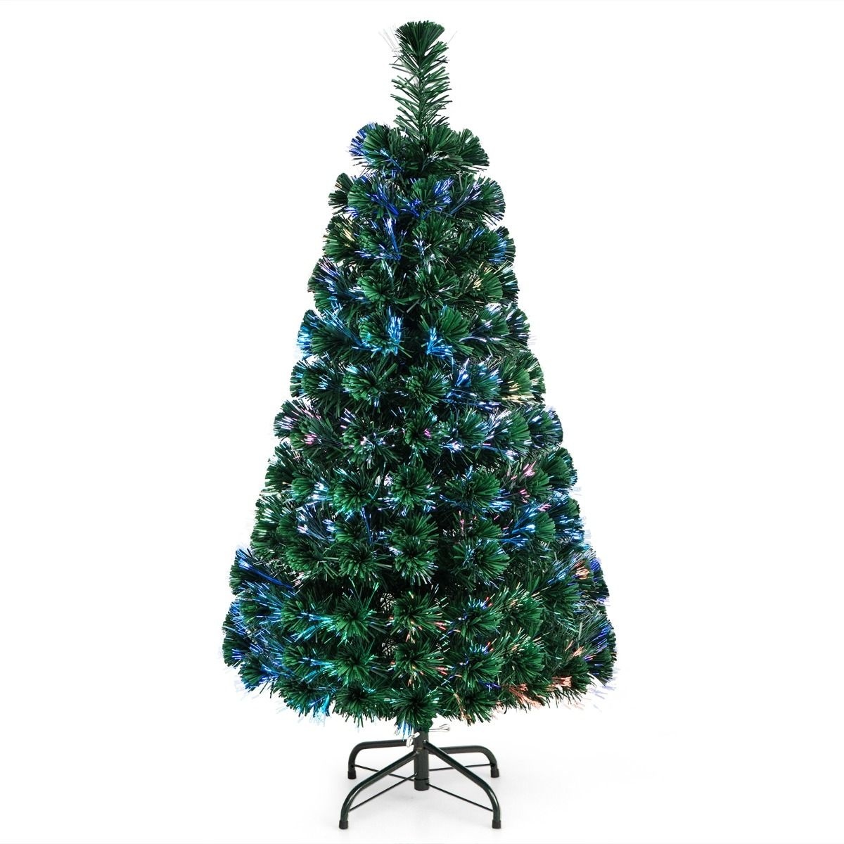 90/120/150/180cm Arbre de Noël Artificiel avec Fibre de Verre Arbre de Noël Colour Changeaa Arbre de Noël PVC Needles Arbre de Noël Vert