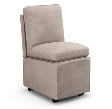 Coast Chaise tapissée avec rangement Chaise d'appoint avec 2 coussins Chaise de salle à manger Chaise de loisirs pour salle de travail Chambre à coucher Roll-up