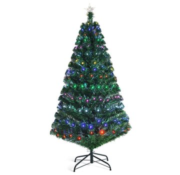 Coast Coast Sapin de Noël LED 150/180/210 cm sapin artificiel avec fibre de verre changeur de couleur vert