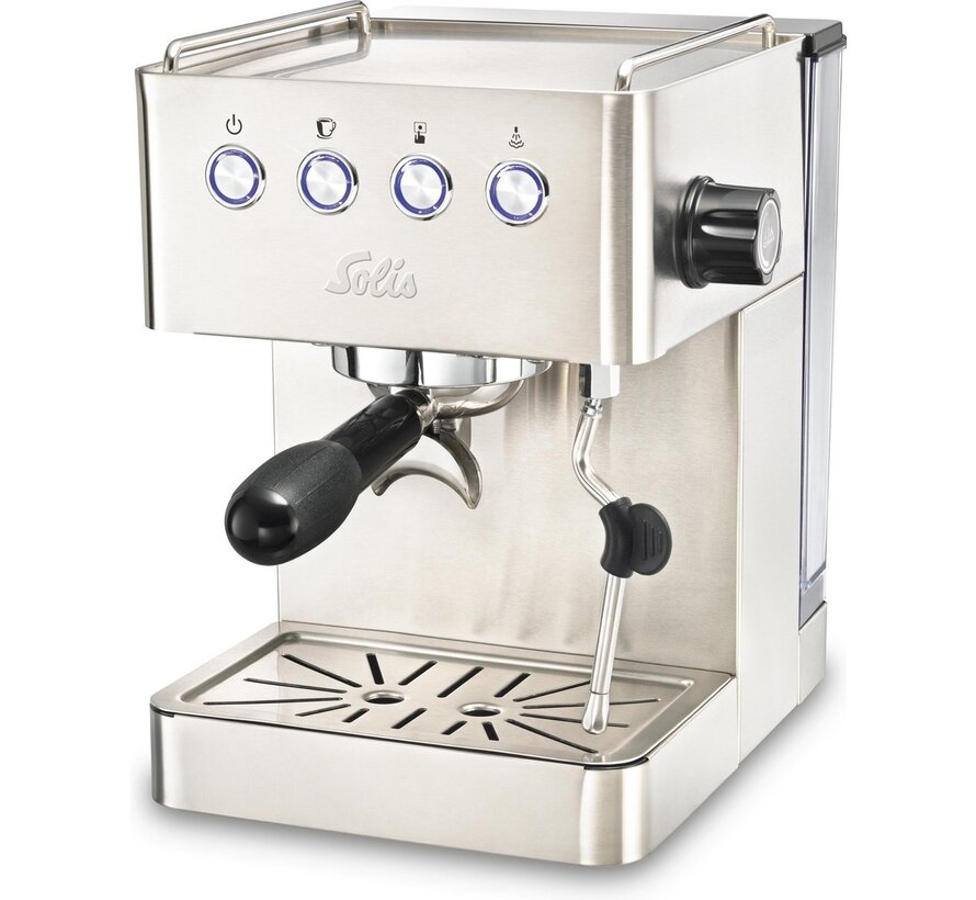 Machine à espresso - Solis - Barista Gran Gusto 1014 - Machine à café à grains - Argent