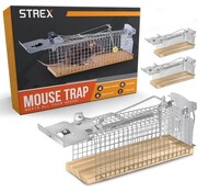 Strex Piège à souris Strex pour l'intérieur et l'extérieur - respectueux des animaux - piège vivant - 2 pièces