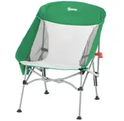 Outsunny Outsunny Chaise de camping - Chaise pliante - Max. 150KG - Vert/Argent