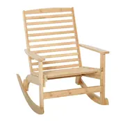 Outsunny Outsunny rocking chair - Chaise de jardin - Max. 150KG - 70 x 100 x 95,5 cm - Couleur bois