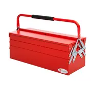 Boîte à outils Durhand avec 5 bacs pliants - Max. 25KG - 57 x 21 x 41 cm - Rouge