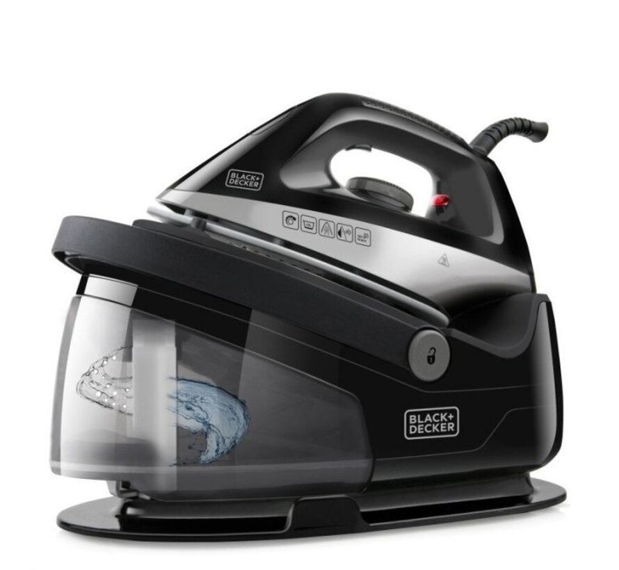 Fer à repasser - Black & Decker - Générateur de vapeur - Filtre anti-calcaire - 2200W - BXSS2200E  - Noir