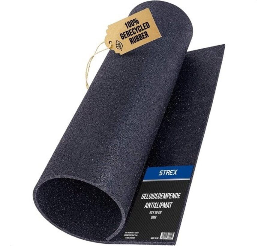 Tapis anti-vibrations Strex pour lave-linge et sèche-linge - 60 x 60 CM - Tapis insonorisant antidérapant - Amortisseur de vibrations - Tapis en caoutchouc