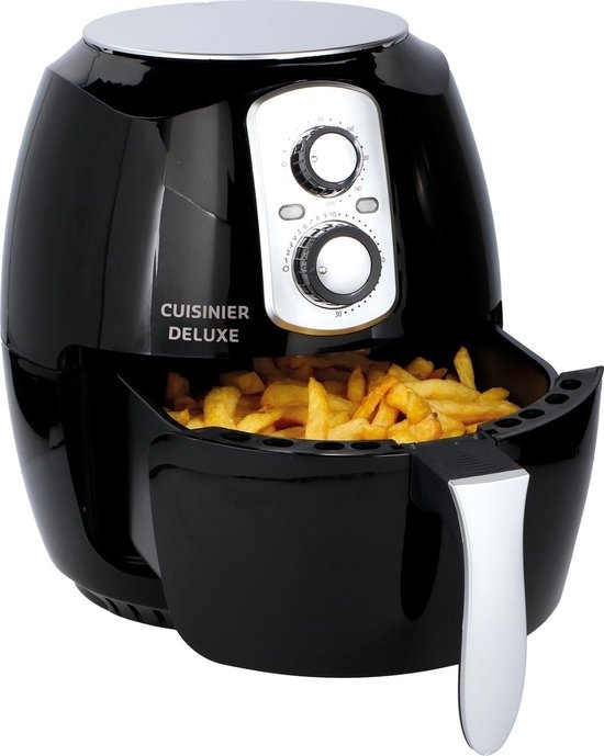 Cuisinier Deluxe - Friteuse à air chaud - Noir - XL