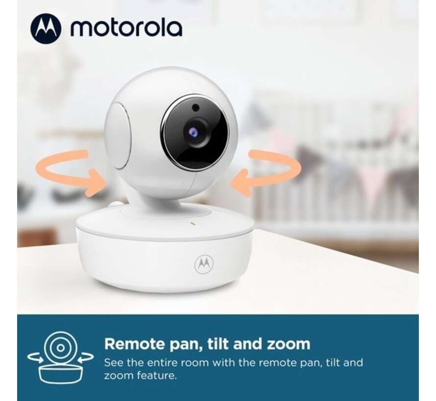 Motorola Baby Monitor avec caméra - VM55 - écran couleur 5 pouces - sans fil - vision nocturne infrarouge - caméra inclinable - fonction Talkback