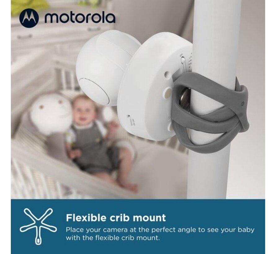 Motorola Baby Monitor avec caméra - VM55 - écran couleur 5 pouces - sans fil - vision nocturne infrarouge - caméra inclinable - fonction Talkback