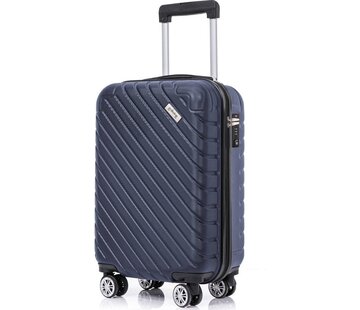 Goliving Goliving Hand Luggage Suitcase with Wheels - Trolley - Lightweight - TSA Lock - Padded Interior - 38 Litres - 55 x 35 x 23 cm - Blue