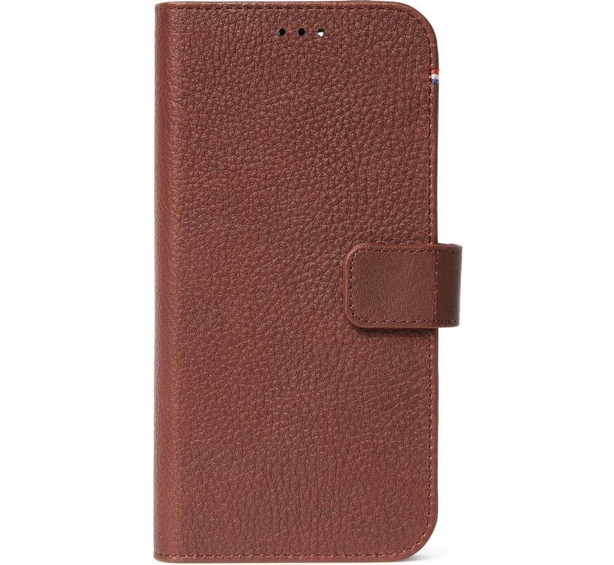 DECODED Etui portefeuille détachable - iPhone 12 Mini - Etui détachable avec porte-cartes - Cuir européen de haute qualité - Technologie magnétique Apple - Marron