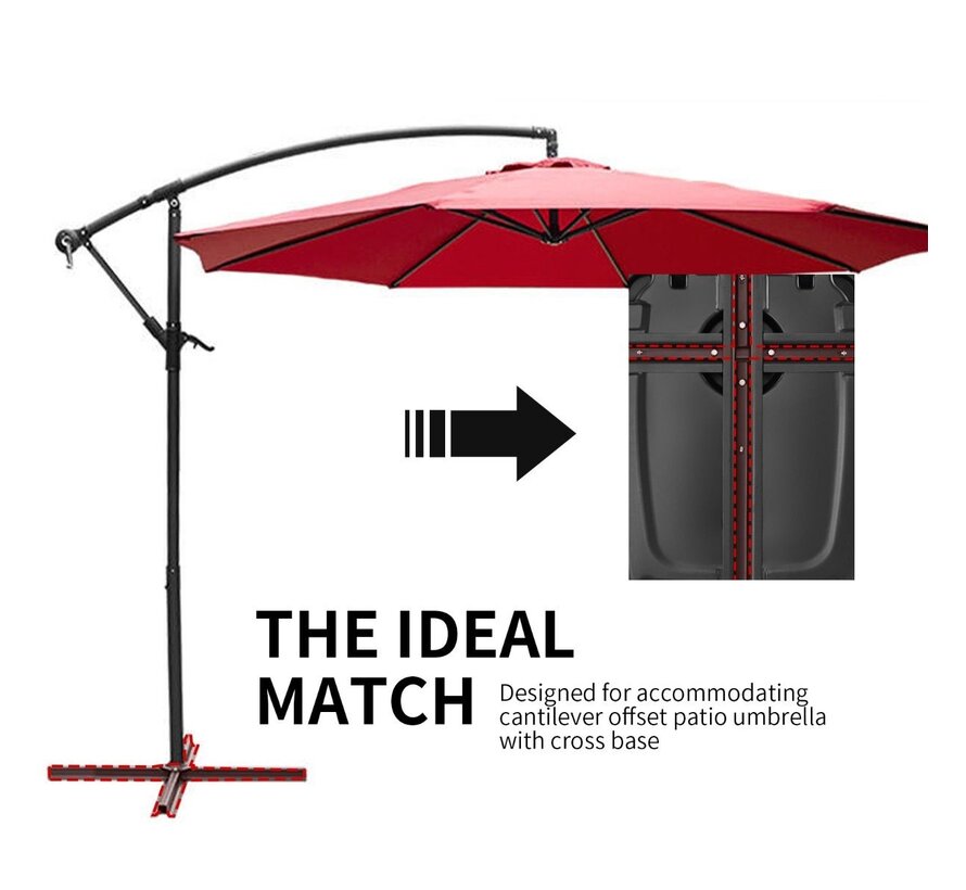 Base de parasol mobile Stand jusqu'à 95 kg - Noir