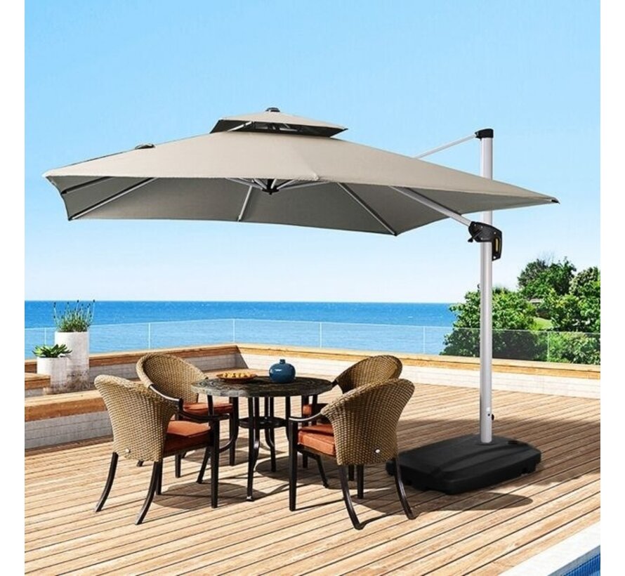 Base de parasol mobile Stand jusqu'à 95 kg - Noir